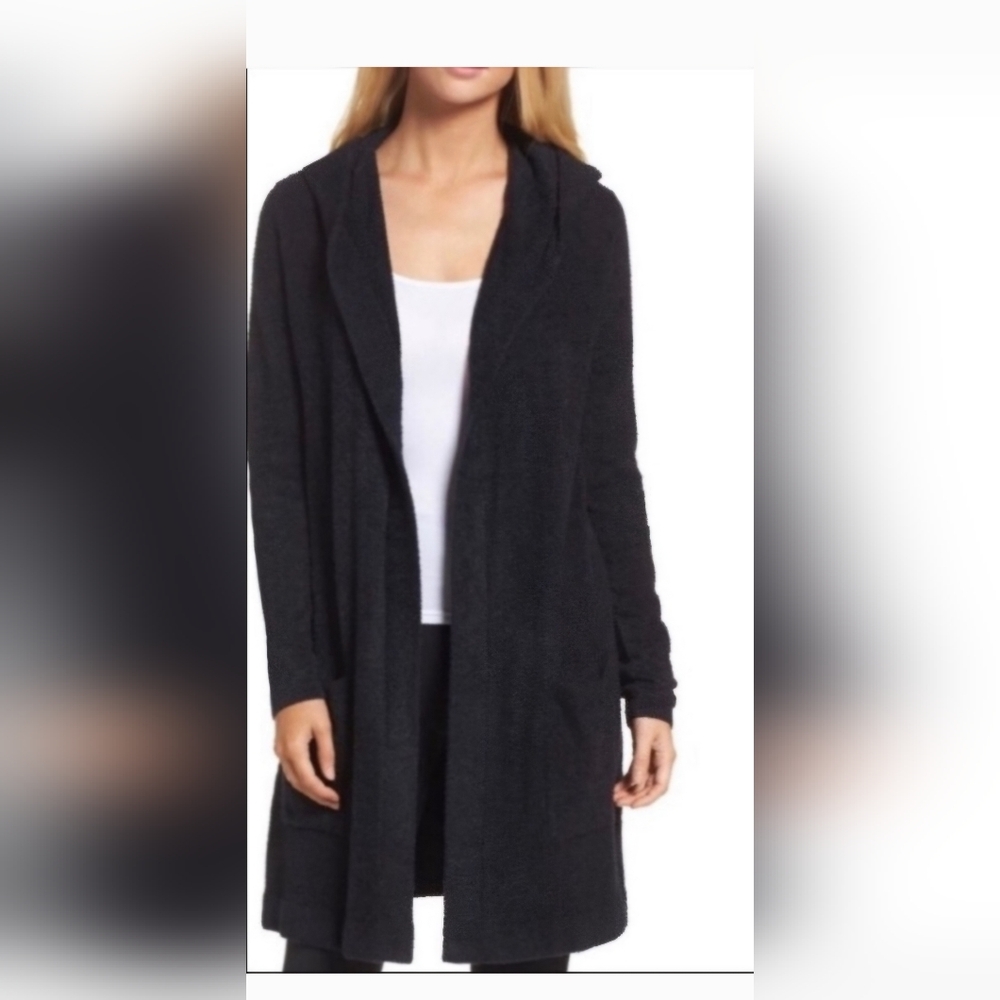Barefoot Dreams Cozychic Lite Coastal Hooded Cardigan, size xs/s